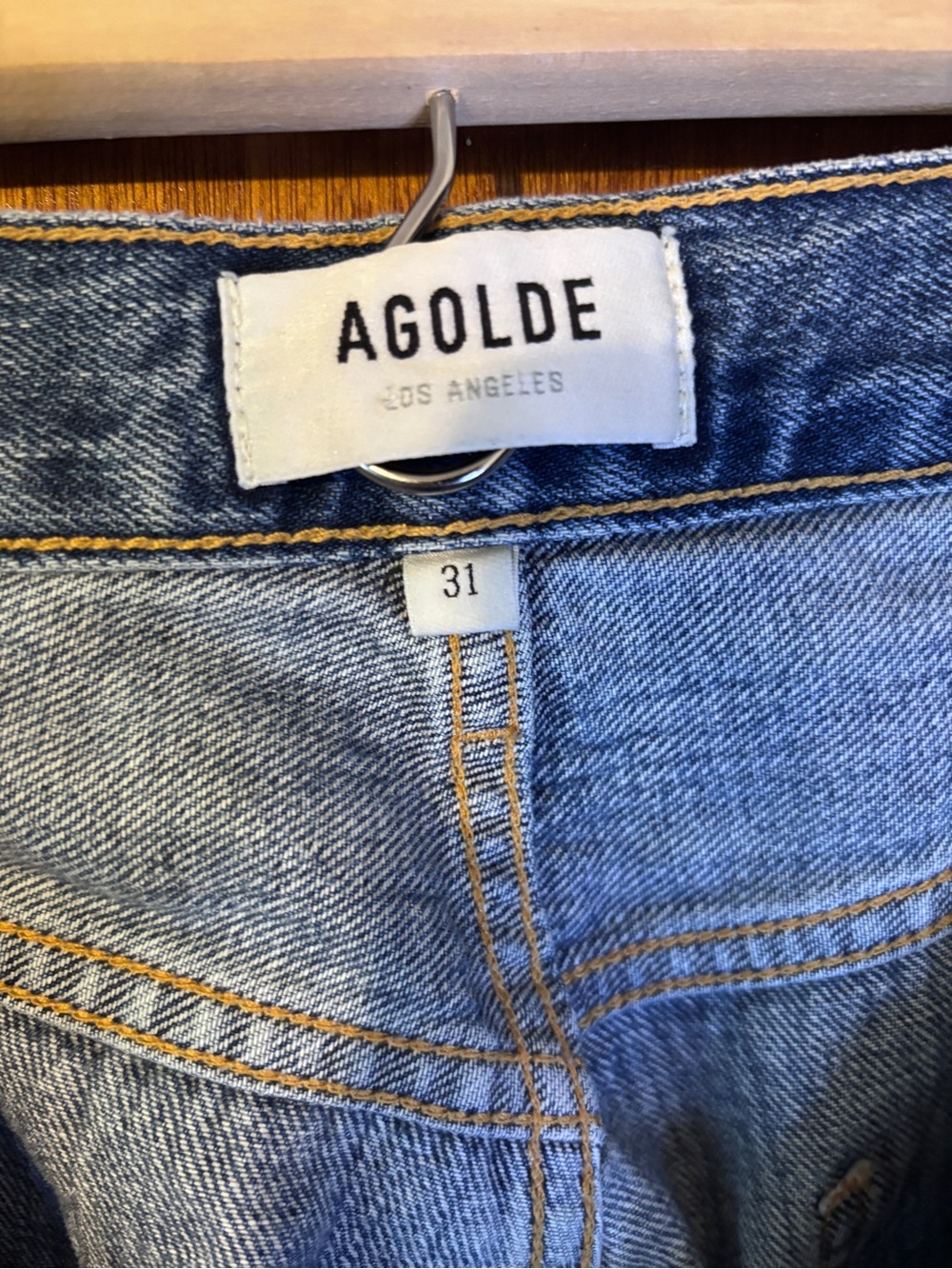 Agolde Riley High Rise Straight Crop Jeans size 31 - Picture 6 of 9